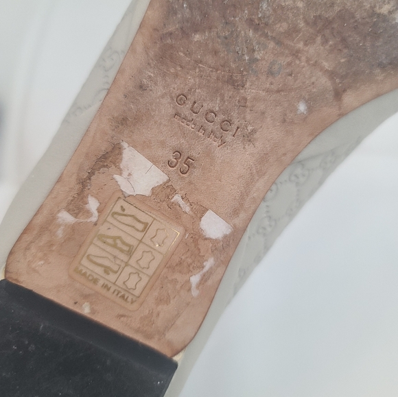 Gucci Leather Monogram Flats Shoes Size 35 - Picture 5 of 8